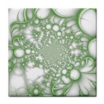 Green Abstract Fractal Background Texture Tile Coaster