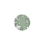 Green Abstract Fractal Background Texture 1  Mini Magnets