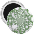 Green Abstract Fractal Background Texture 3  Magnets