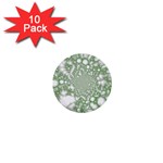 Green Abstract Fractal Background Texture 1  Mini Buttons (10 pack) 