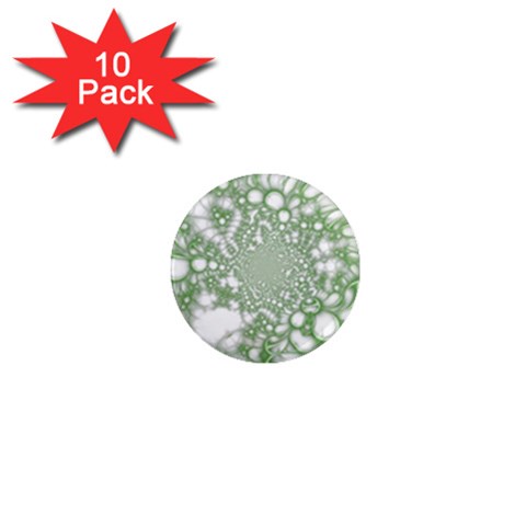Green Abstract Fractal Background Texture 1  Mini Magnet (10 pack)  from ArtsNow.com Front