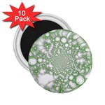 Green Abstract Fractal Background Texture 2.25  Magnets (10 pack) 