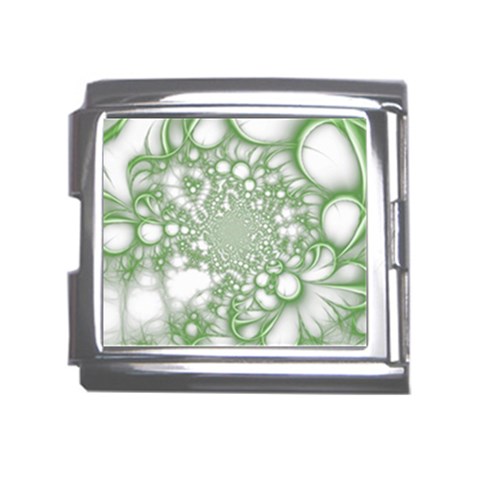 Green Abstract Fractal Background Texture Mega Link Italian Charm (18mm) from ArtsNow.com Front