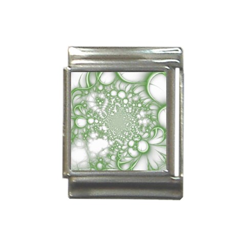 Green Abstract Fractal Background Texture Italian Charm (13mm) from ArtsNow.com Front