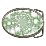 Green Abstract Fractal Background Texture Belt Buckles