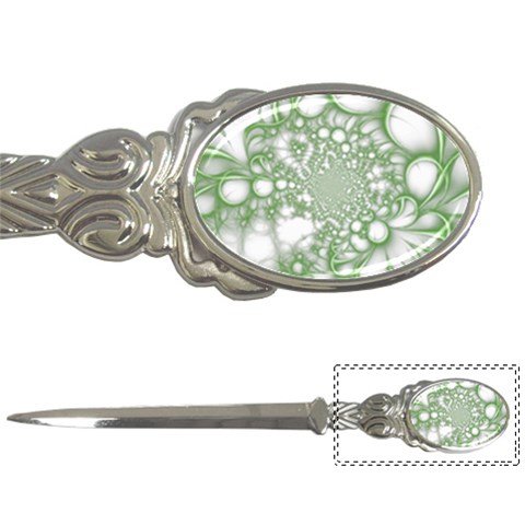 Green Abstract Fractal Background Texture Letter Opener from ArtsNow.com Front