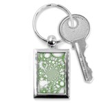 Green Abstract Fractal Background Texture Key Chain (Rectangle)
