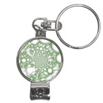 Green Abstract Fractal Background Texture Nail Clippers Key Chain