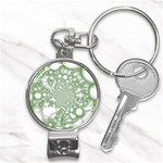 Green Abstract Fractal Background Texture Nail Clippers Key Chain