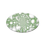 Green Abstract Fractal Background Texture Sticker (Oval)