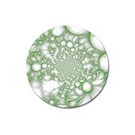 Green Abstract Fractal Background Texture Magnet 3  (Round)