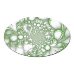 Green Abstract Fractal Background Texture Oval Magnet