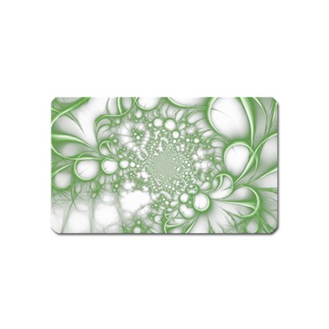 Green Abstract Fractal Background Texture Magnet (Name Card) from ArtsNow.com Front
