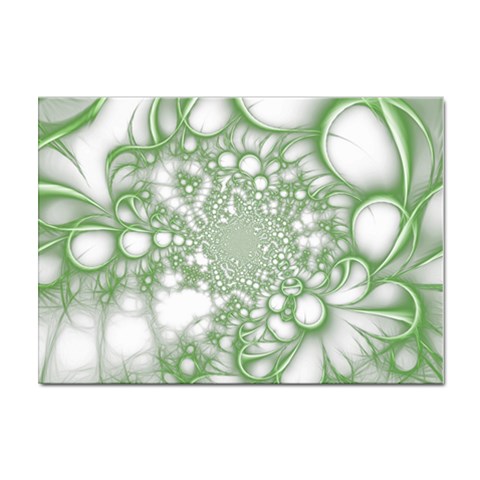 Green Abstract Fractal Background Texture Sticker A4 (100 pack) from ArtsNow.com Front