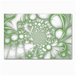 Green Abstract Fractal Background Texture Postcard 4 x 6  (Pkg of 10)