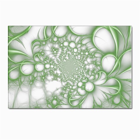 Green Abstract Fractal Background Texture Postcards 5  x 7  (Pkg of 10) from ArtsNow.com Front