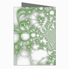 Green Abstract Fractal Background Texture Greeting Cards (Pkg of 8) from ArtsNow.com Right