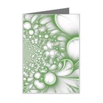 Green Abstract Fractal Background Texture Mini Greeting Card