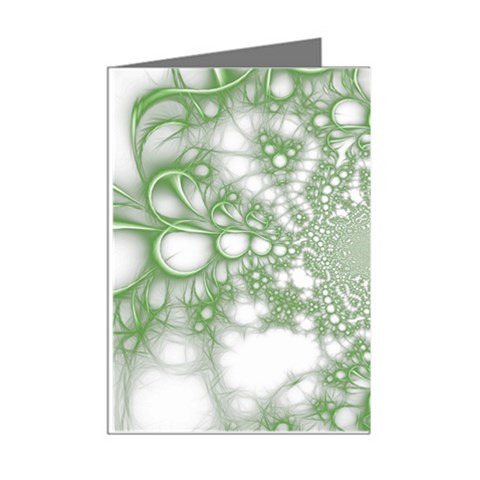 Green Abstract Fractal Background Texture Mini Greeting Cards (Pkg of 8) from ArtsNow.com Right