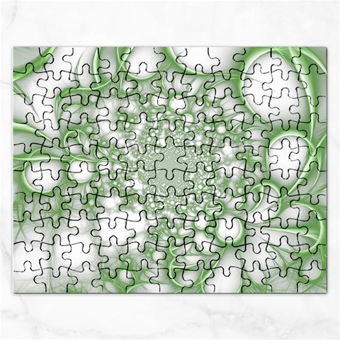Green Abstract Fractal Background Texture Rectangular Jigsaw Puzzl from ArtsNow.com Front