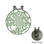 Green Abstract Fractal Background Texture Hat Clips with Golf Markers