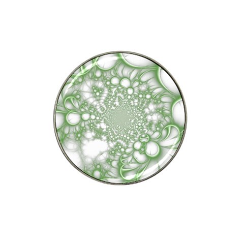 Green Abstract Fractal Background Texture Hat Clip Ball Marker (10 pack) from ArtsNow.com Front