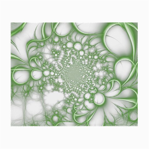 Green Abstract Fractal Background Texture Small Glasses Cloth from ArtsNow.com Front