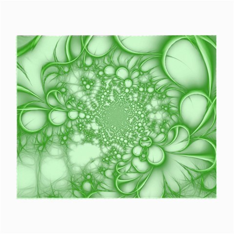 Green Abstract Fractal Background Texture Small Glasses Cloth from ArtsNow.com Front