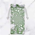 Green Abstract Fractal Background Texture Jewelry Bag