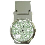 Green Abstract Fractal Background Texture Money Clip Watches