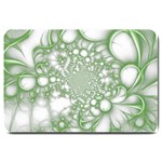 Green Abstract Fractal Background Texture Large Doormat