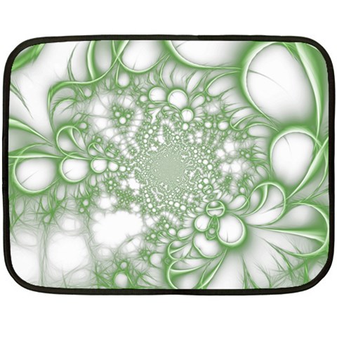 Green Abstract Fractal Background Texture One Side Fleece Blanket (Mini) from ArtsNow.com 35 x27  Blanket