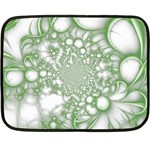 Green Abstract Fractal Background Texture One Side Fleece Blanket (Mini)