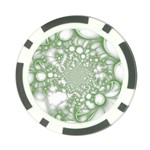 Green Abstract Fractal Background Texture Poker Chip Card Guard (10 pack)