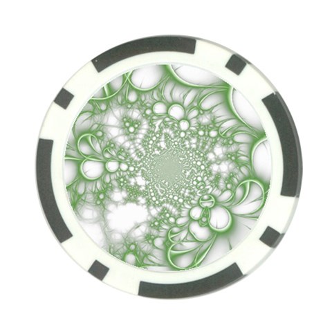 Green Abstract Fractal Background Texture Poker Chip Card Guard (10 pack) from ArtsNow.com Back