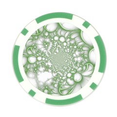 Green Abstract Fractal Background Texture Poker Chip Card Guard (10 pack) from ArtsNow.com Back