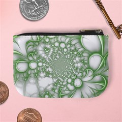 Green Abstract Fractal Background Texture Mini Coin Purse from ArtsNow.com Back