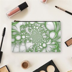 Green Abstract Fractal Background Texture Cosmetic Bag (Medium) from ArtsNow.com Front