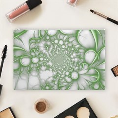 Green Abstract Fractal Background Texture Cosmetic Bag (Large) from ArtsNow.com Front