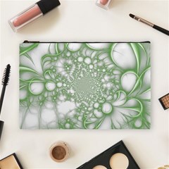 Green Abstract Fractal Background Texture Cosmetic Bag (Large) from ArtsNow.com Front
