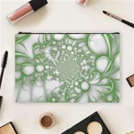 Green Abstract Fractal Background Texture Cosmetic Bag (Large)