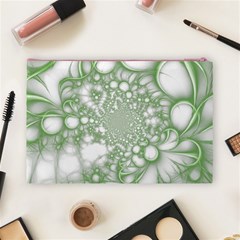 Green Abstract Fractal Background Texture Cosmetic Bag (Large) from ArtsNow.com Back