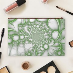 Green Abstract Fractal Background Texture Cosmetic Bag (Large) from ArtsNow.com Back