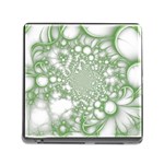 Green Abstract Fractal Background Texture Memory Card Reader (Square 5 Slot)