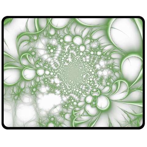 Green Abstract Fractal Background Texture One Side Fleece Blanket (Medium) from ArtsNow.com 60 x50  Blanket Front