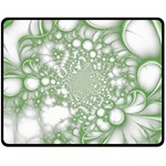 Green Abstract Fractal Background Texture One Side Fleece Blanket (Medium)