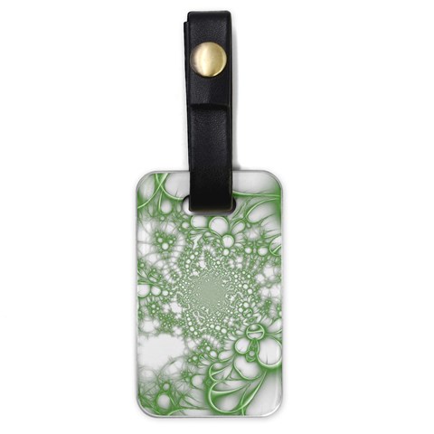 Green Abstract Fractal Background Texture Luggage Tag (one side) from ArtsNow.com Front