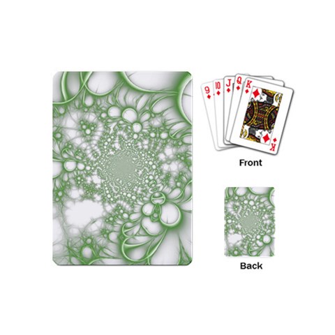 Green Abstract Fractal Background Texture Playing Cards Single Design (Mini) from ArtsNow.com Back