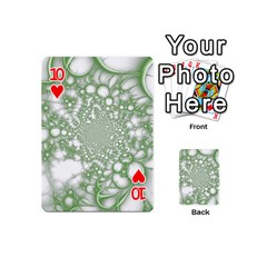 Green Abstract Fractal Background Texture Playing Cards 54 Designs (Mini) from ArtsNow.com Front - Heart10
