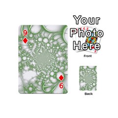 Green Abstract Fractal Background Texture Playing Cards 54 Designs (Mini) from ArtsNow.com Front - Diamond9